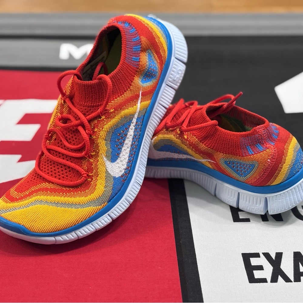 Nike Red and Yellow Athletic Shoes